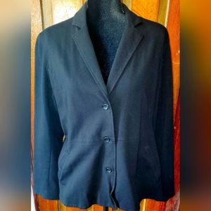 Eileen Fisher Black 3 Button Blazer